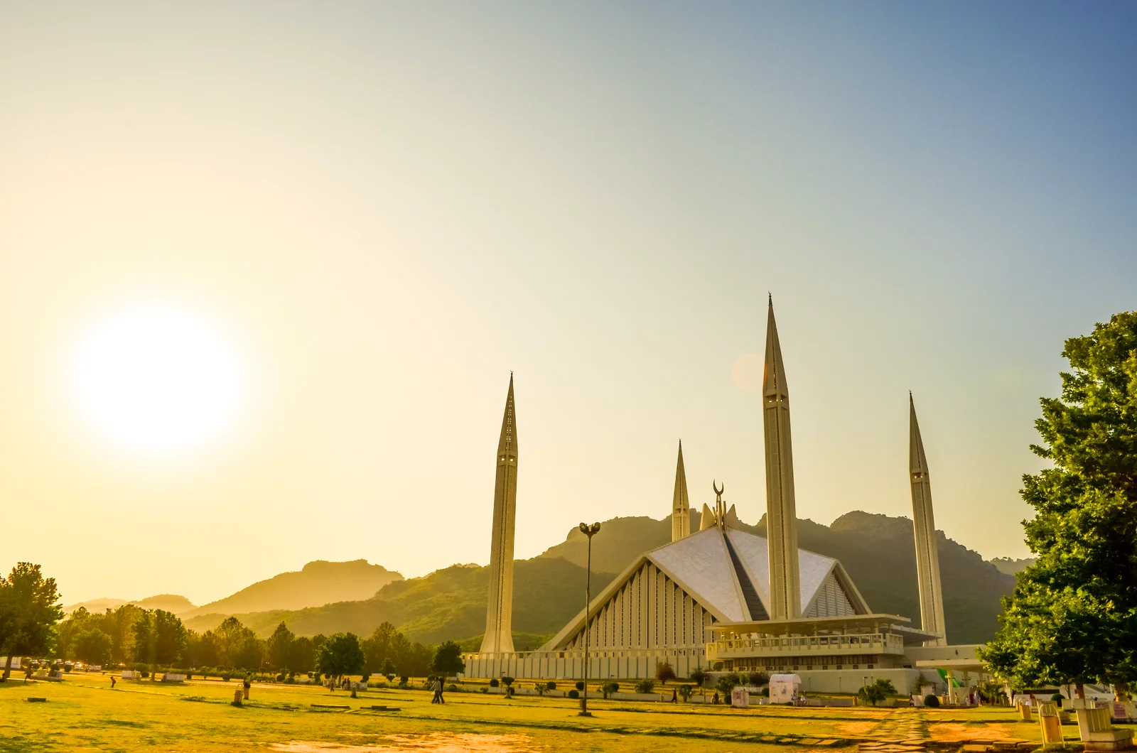 Faisal Mosque and the Margalla Hills in Islamabad, Pakistan; a country landmark, not an OZIVITA office